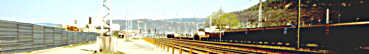 Panoramabild aus dem Vorfeld des Ausgangsbahnhofs